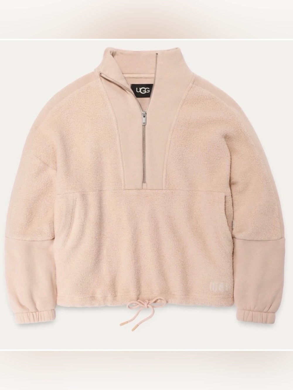 UGG Elana Mixed Half Zip Terry Pullover in Himalaya